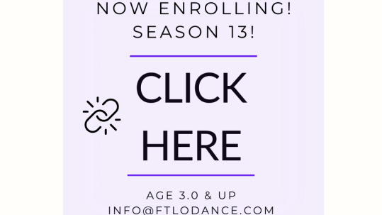 Now Enrolling for Season 13! 2024-25 Dance School Year