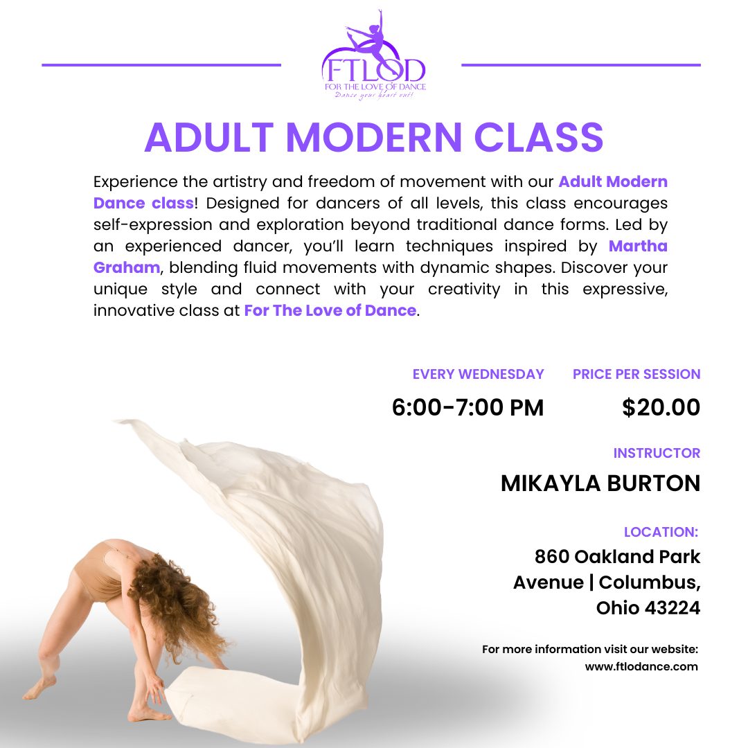 adult modern - For the Love of Dance School