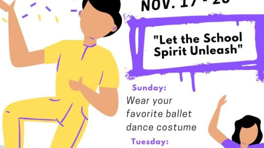 Upcoming Spirit Week Celebration! Spirit Week is just around the corner! Join us for a week of themed dress-up days, school pride, and fun activities. Don’t miss out—check the schedule and get ready to show your spirit!